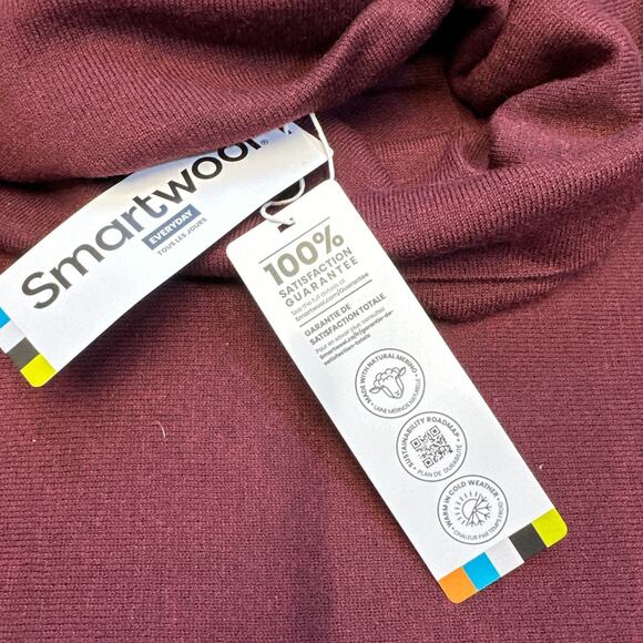 Smartwool Poncho Sweater Womens XS Black Cherry Burgundy Oversize New - Picture 2 of 10